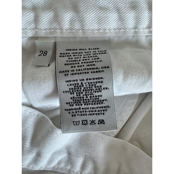 J Brand - Sachi Low Rise Cut Off Short in White, size 28 - Picture 5 of 5